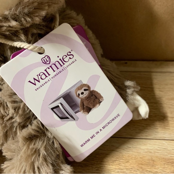 New! Warmies Sloth Jr Plush Microwaveable Heat Pad Lavender Heating - Picture 2 of 11